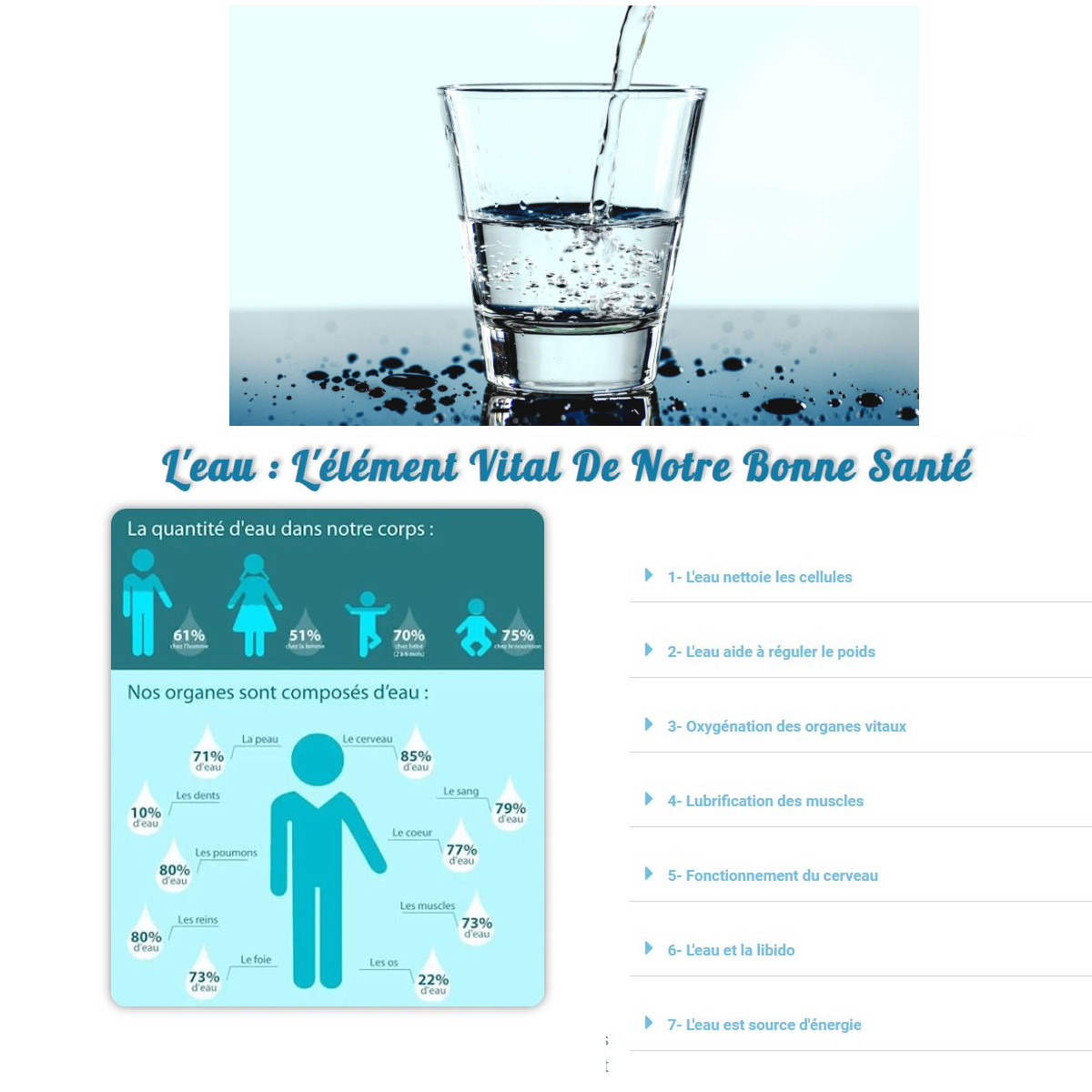 Le pouvoir de l'eau sur la santé de notre vessie