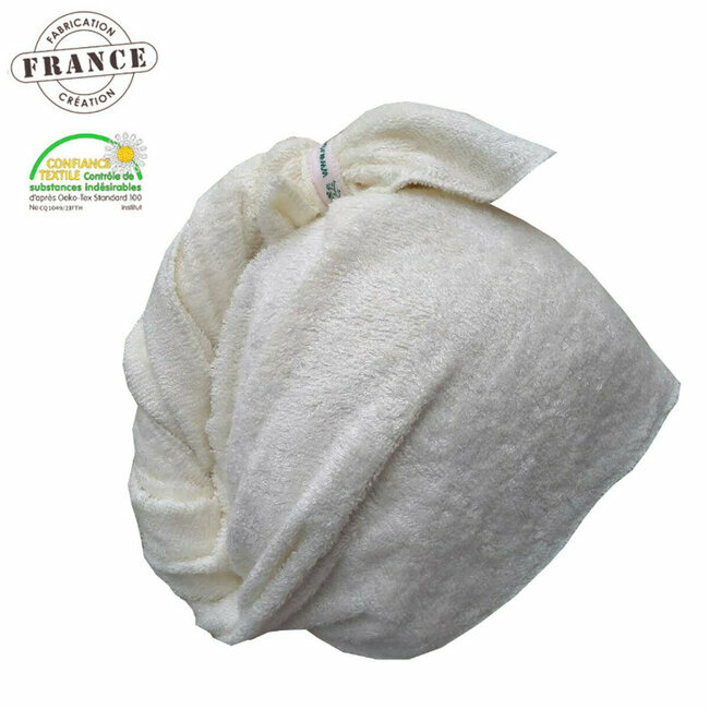 Serviette pour cheveux en BAMBOU naturel