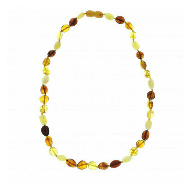 Collier Adulte Ambre Olives Multicolores