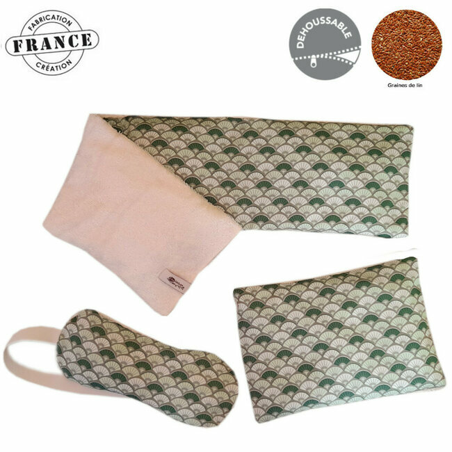 Bandeau en lin pour cervicales et dos - confection artisanale francaise