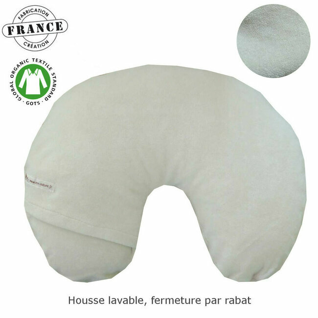 Cale nuque déhoussable Velours de coton et millet bio - Fabrication  française