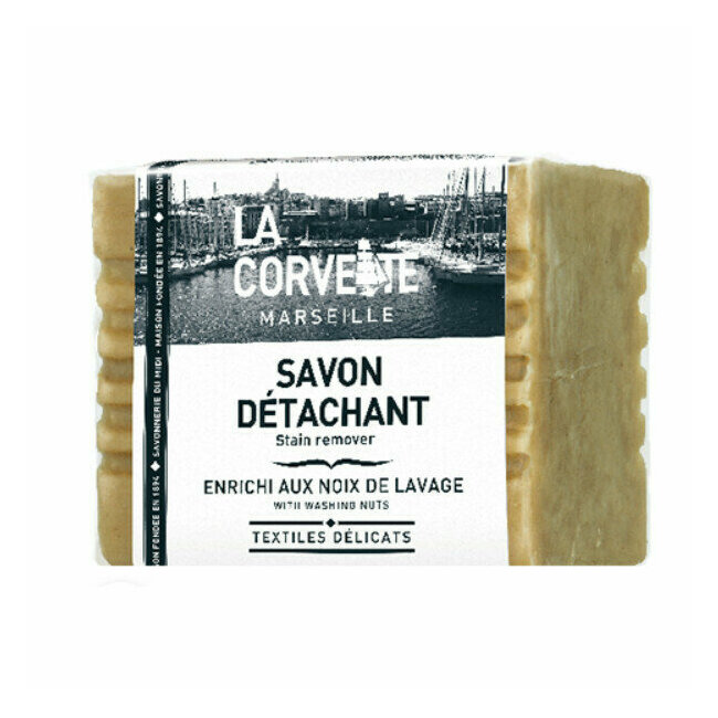 Savon détachant enrichi aux noix de lavage La Corvette 250gr