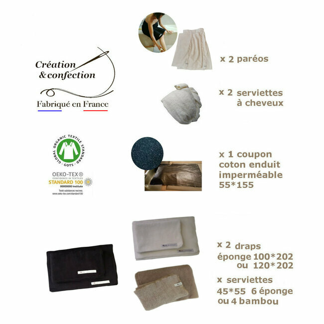 Pack Linge Coiffeur SANS le Duo coussin liège