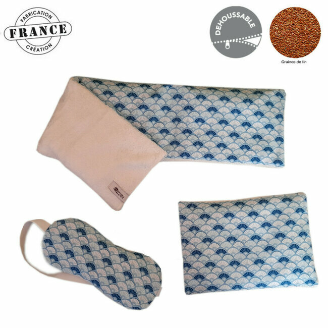 Bandeau en lin pour cervicales et dos - confection artisanale francaise