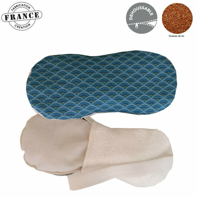 Masque détente yeux naturel Ming bleu et lin bio