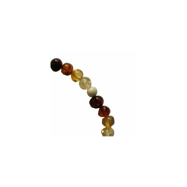 Bracelet Adulte Ambre Perles Multicolores