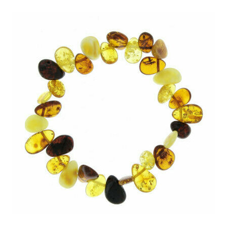 Bracelet Adulte Ambre Pétales Multicolores