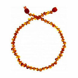 Collier Bébé Ambre Perle Cognac