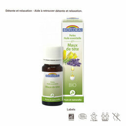 Perles d'huiles essentielles bio complexe Maux de tête Biofloral