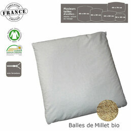 Oreiller coton et balles de millet bio - Fabrication française Etre Nature
