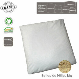 Oreiller coton et balles de millet bio - Fabrication française Etre Nature