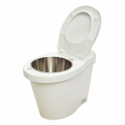 Toilette sèche Ziya Clean Blanc avec seau inox 15L