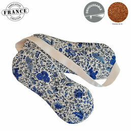 Masque détente yeux naturel Liberty fleuri bleu et lin bio