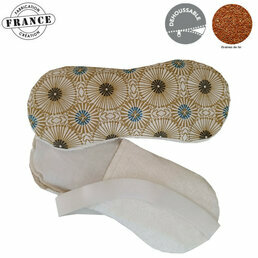 Masque détente yeux Coton Mandalas camel & graines de lin bio
