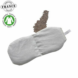 Masque yeux neutre en coton bio et graines de lin bio