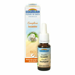Complexe Sociabilité Fleurs de Bach Animaux Biofloral 20ml