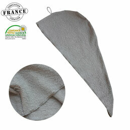 Serviette Goutte à cheveux coton Gris perle 