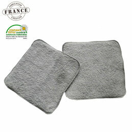 Essuie tout feuille lavable Eponge de coton "Gris perle"