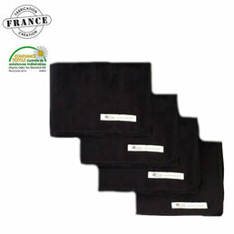 Serviette Eponge de bambou noir Lot de 4 x 40*60cm 