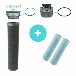 Pack Cartouches préfiltration et filtration charbon 2 ANS pour Filtre Habitation Amilo