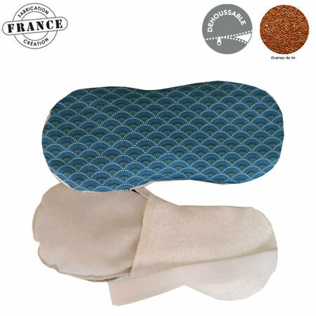 Masque détente yeux naturel Ming bleu et lin bio