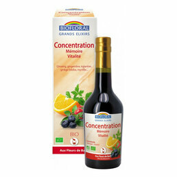 Elixir Concentration Mémoire Vitalité Energie Biofloral 375ml