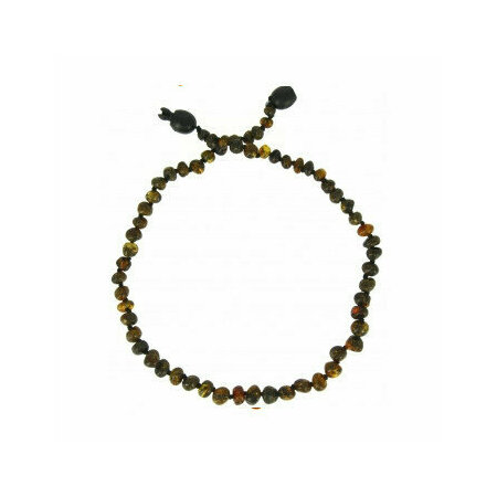 Collier Bébé Ambre Perles Vertes
