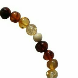 Bracelet Adulte Ambre Perles Multicolores