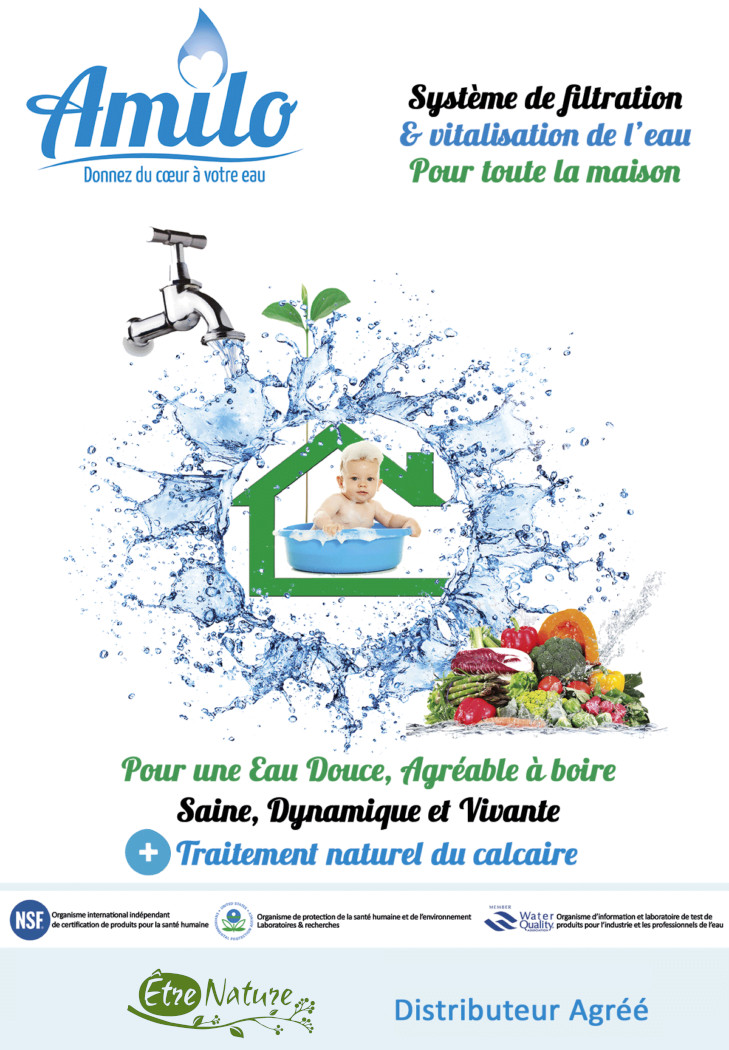 Système filtres Amilo - Filtration & Vitalisation de l'eau du robinet à la  maison - Distributeur agréé
